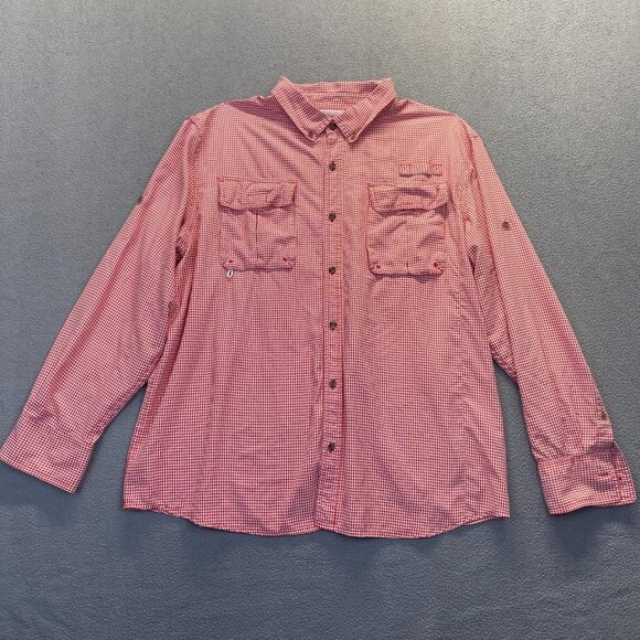 Cabela's 4 Most Plaid Long Sleeve Hiking Hunting Button Shirt Red White Size XL - Picture 1 of 16